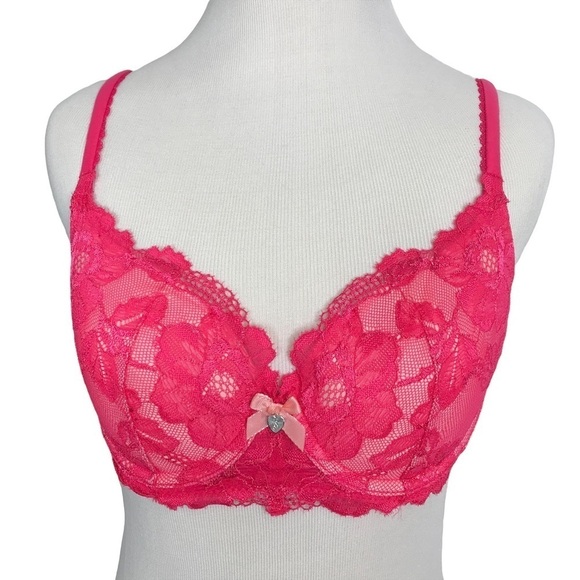 Victoria’s Secret Pink Lined Demi Lace Bra Size 34C - Picture 1 of 10